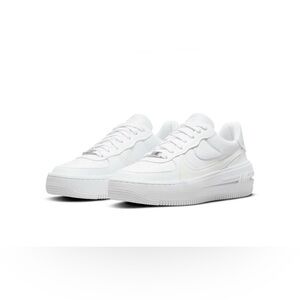 NIKE AIR FORCE 1 WOMEN’S PLT.AF.ORM SHOES, 7, WHITE/SUMMIT WHITE-WHITE-WHITE